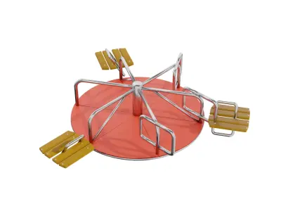 playground carousel 3D model purchase