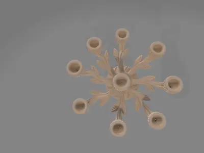 Tree of Light  Sculpted 8-Branch Candleholder 3D print model