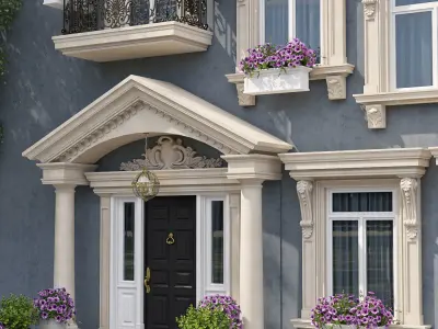 Windows and doors in the style of modern classics 5 3D model 3D model