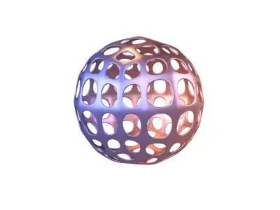 Abstract Sphere Ball v1 004 Low-poly 3D model