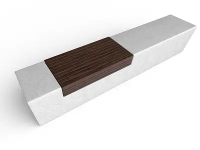 Bench  M02 Low-poly 3D model