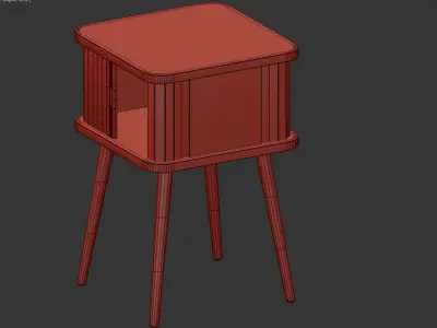 SIDE TABLE BARBIER NATURAL 3D model