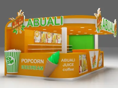 kiosk Juice Exhibition Booth - 3d Model 2018 - Vray 3D model