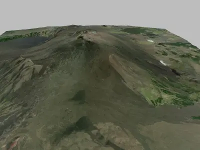 Mountain landscape Etna stratovolcano Sicily Italy 3D model