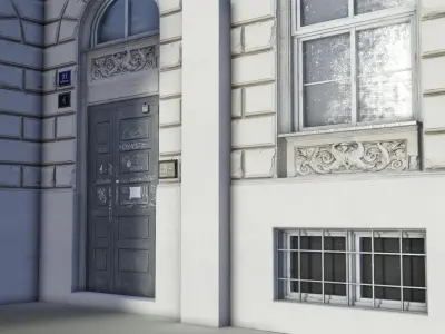 European Building 02 Low-poly 3D model