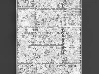 Vertical gardening 010 Low-poly 3D model