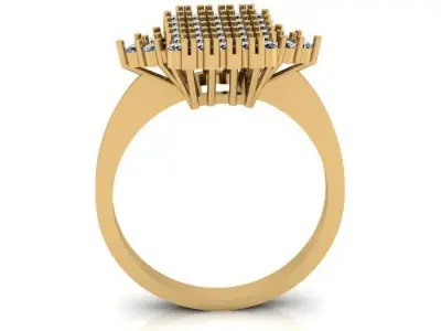 Engagement ring 3D print model 49