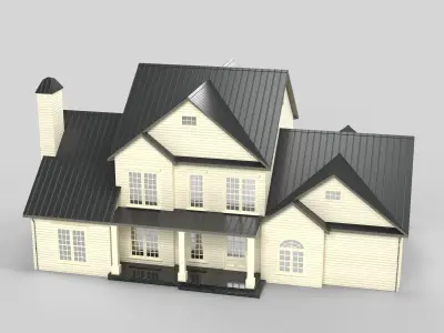 Cottage House Design 15T5 Low-poly 3D model