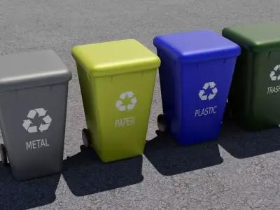 Garbage 3D models Low-poly 3D model