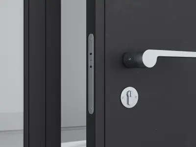 Aluminium door 45 3D model