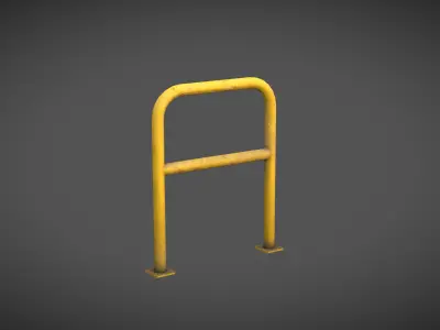 Street Barriers Low-poly 3D model purchase