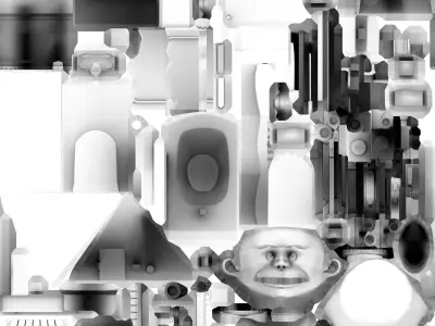 Vacuum Toilet Skibidi Toilet 3D Character Model and Animation Low-poly 3D model