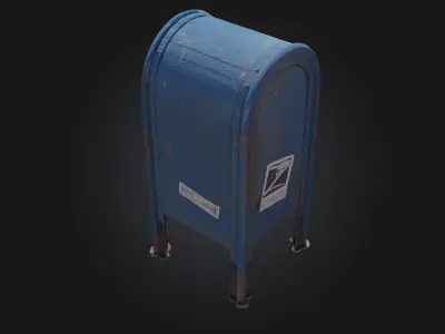 Mail Time Capsule  Nostalgic Postal Chest for Storytelling 3D model