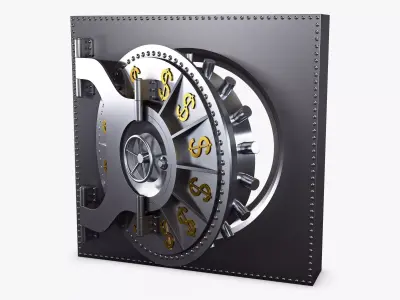 Bank Vault Door v 2 3D model