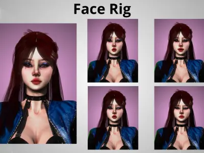 Futuristic Woman - GameReady Low-poly 3D model