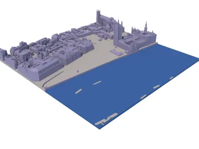 London city tile Level 2 block TQ3079 South West 3D model
