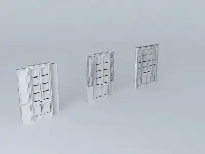 French Quarter Doors Shutters Free 3D model
