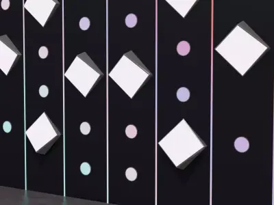 Stage-Lighting wall lights and diamonds Free 3D model