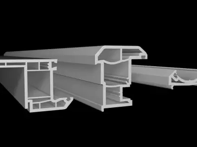UPVC window Low-poly 3D model