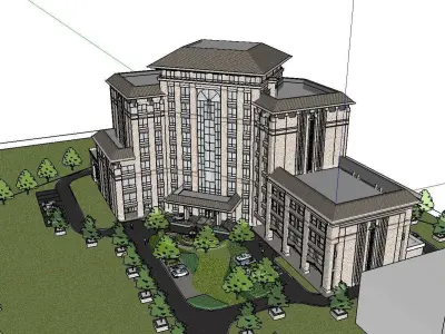 vacation spot-Resort-Fashion Leisure Hotel-0108 3D model