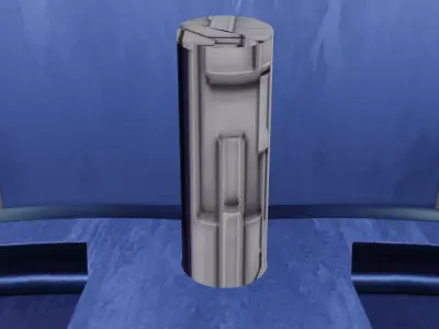 Sci-Fi Cylindrical Door  Animated 3D Model 3D model