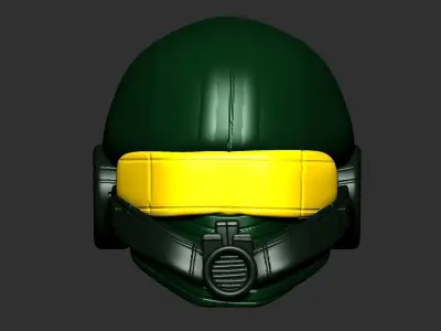 helmet high poly sculpt 3d printable ver 7 3D model 3D model