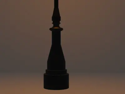 Lantern in the park with light PBR Game-ready Low-poly 3D model purchase