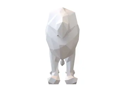 Styled Lion v1 001 Low-poly 3D model
