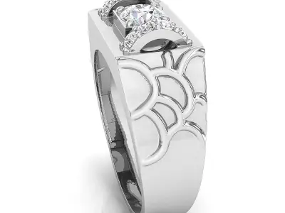 Small fancy mans ring 3D print model