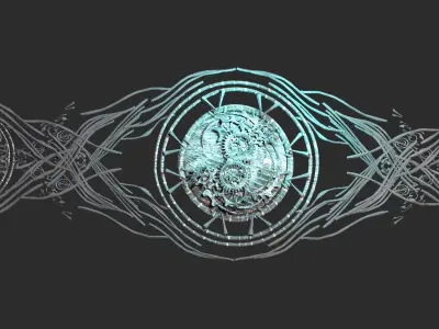 Arthur Dragon symbol crest 3D model