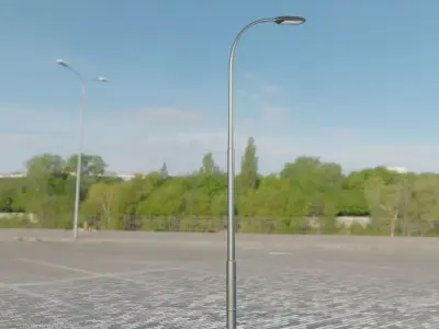 Street Light 11 version 11 6m with pole 1 Low-poly 3D model