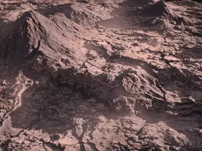 cinematic rocky terrain 4k 3D model