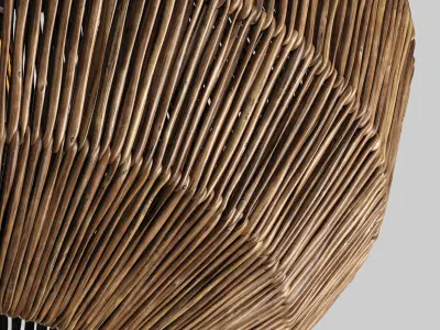 Lamp sphere rattan n2 3D model