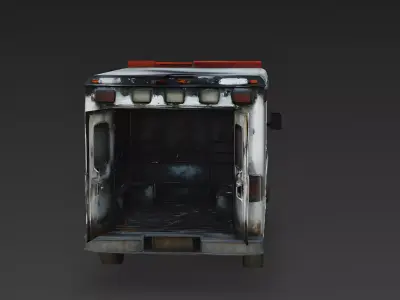 Final Dispatch Ruined Ambulance 3D Model Low-poly 3D model
