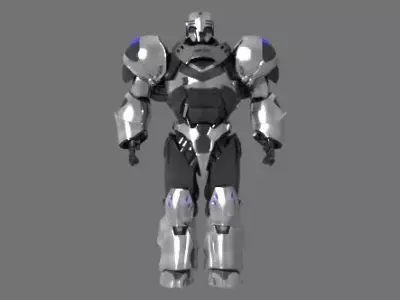 Robot silver 3D model