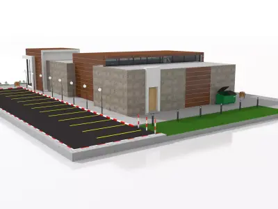 Supermarket Retail Store 3D model