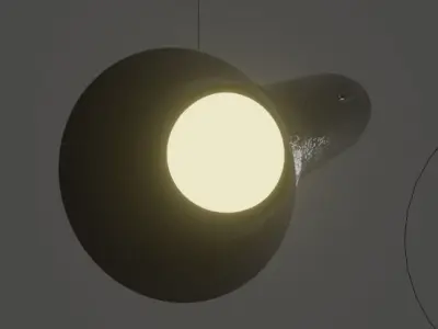 Flashlight wall lamp with light Free low-poly 3D model