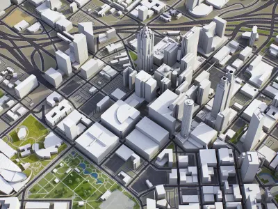 Atlanta - City 3D Model Low-poly 3D model