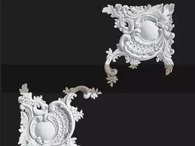 decoration plaster for wall and floor Low-poly 3D model