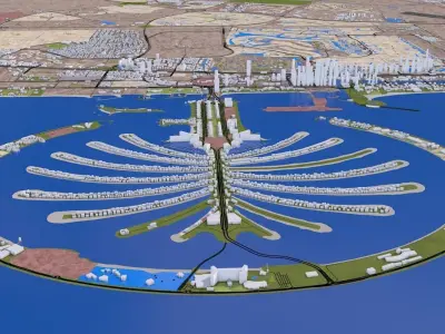 Dubai City Low-poly 3D model