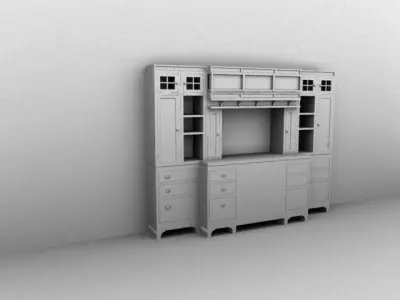 Kitchen part 01 Low-poly 3D model