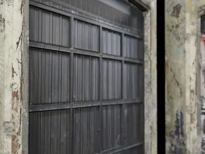 Street Door Clean And Dirty Textures Low-poly 3D model