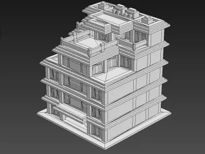 House Voxel - 9 Low-poly 3D model