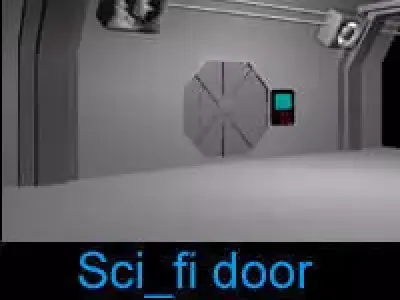 Sci-fi Door Free 3D model
