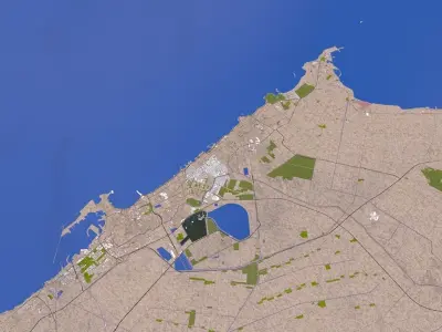 Alexandria City Egypt Low-poly 3D model