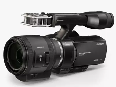 Sony Nex-VG30EH camcorder kit Selp-18200 lens Low-poly 3D model
