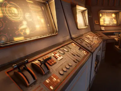 Stylized Sci-Fi pack Low-poly 3D model