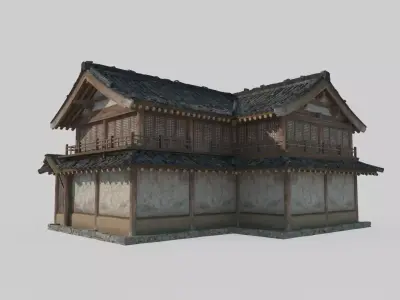 Asian Ancient Architecture Tavern 3D model