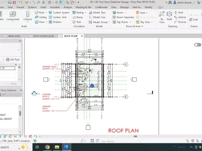  Two-Story Detached Garage 3D model