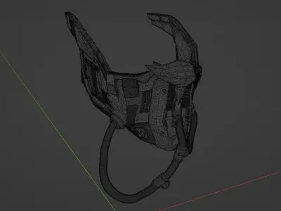 Sci-Fi Facemask Cyberpunk 3D model
